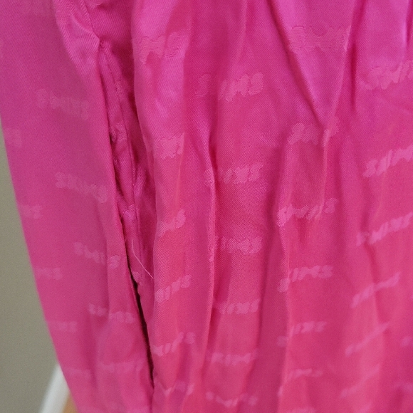 Skims Jaquard Long Sleeve Button Up With Skims Logo In Hot Pink - Picture 15 of 16